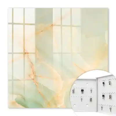 Wall mounted key box Pastel pattern with delicate lines