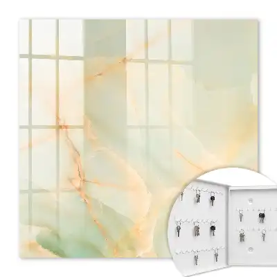 Wall mounted key box Pastel pattern with delicate lines
