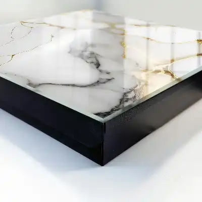 Key box for home White background with - marble elegance