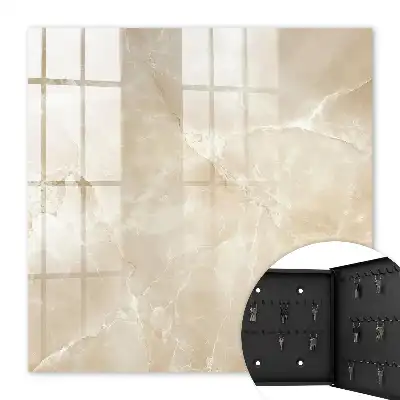Decorative key box Beige marble patterns