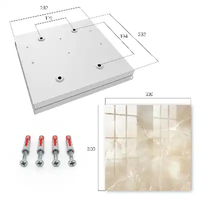 Decorative key box Beige marble patterns