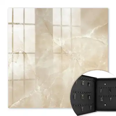 Decorative key box Beige marble patterns