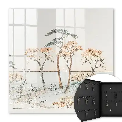 Key cabinet A Japanese landscape of delicate colors