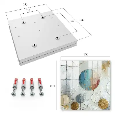 Wall mounted key box A circular composition in pastel colors