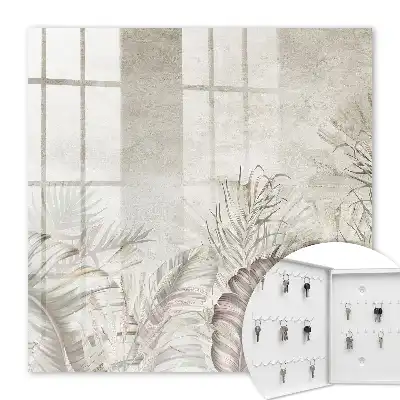 Wall mounted key cabinet The subtle exoticism of pastel shades