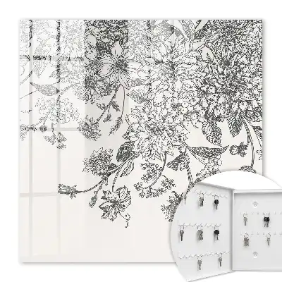 Wall mounted key box Floral elegance of harmony