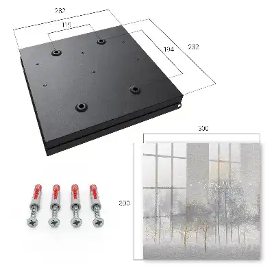 Wall mounted key box Misty forest of gray birds
