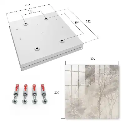 Wall mounted key cabinet Forest etherealness in delicate shades