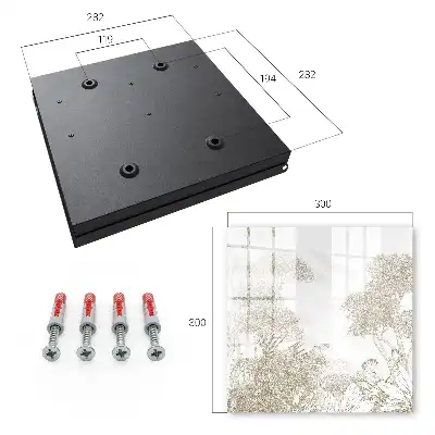 Wall mounted key cabinet Tropical pattern in natural shades