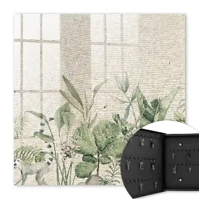 Key cabinet Tropical nature with a beige background