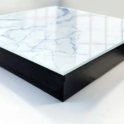 Wall mounted key cabinet Marbled pattern in shades of blue