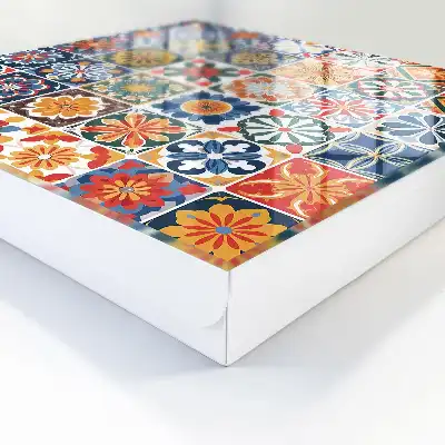 Decorative key box Colorful square tiles