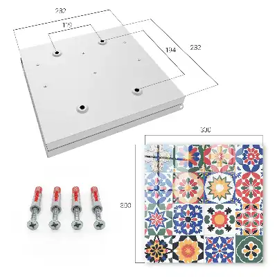 Wall mounted key box Floral mosaic harmonious arrangement