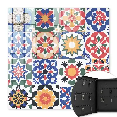 Wall mounted key box Floral mosaic harmonious arrangement