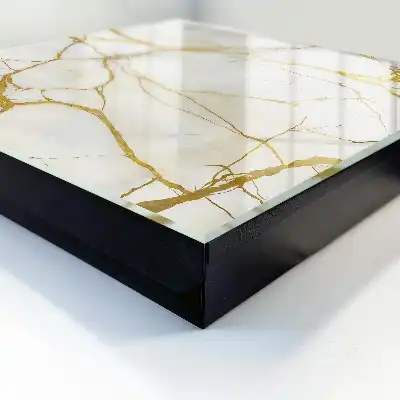 Key box for home Elegant marble with yellow lines
