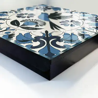 Decorative key box Blue bird in shades