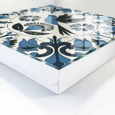 Decorative key box Blue bird in shades