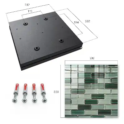 Wall mounted key cabinet Green wall with a modern design