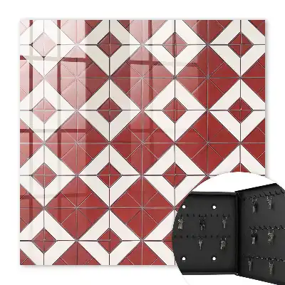 Key cabinet Red mosaic dynamic composition