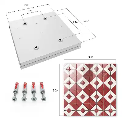 Key cabinet Red mosaic dynamic composition