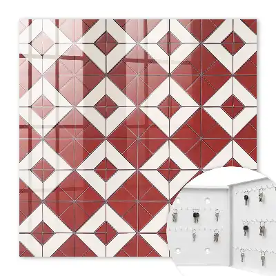 Key cabinet Red mosaic dynamic composition