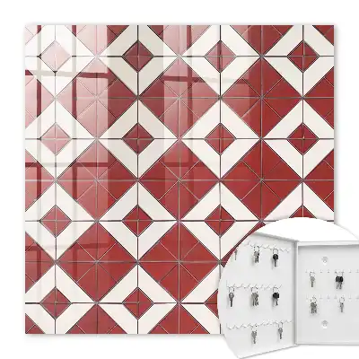 Key cabinet Red mosaic dynamic composition