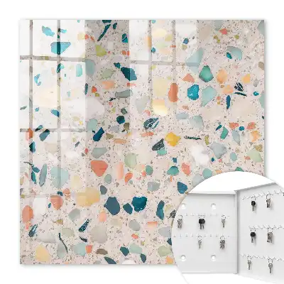 Decorative key box A colorful mosaic of pastel shades