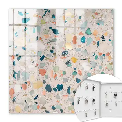 Decorative key box A colorful mosaic of pastel shades