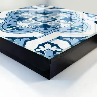Decorative key box Blue tiles in shades