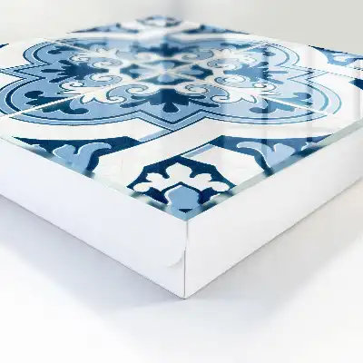 Decorative key box Blue tiles in shades