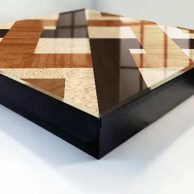 Key box for home Modern geometry brown black