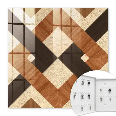 Key box for home Modern geometry brown black
