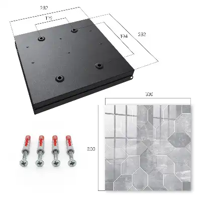 Decorative key box Gray geometry pattern