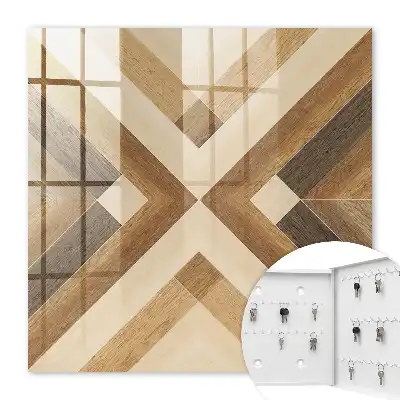 Key cabinet Wooden elegance of brown and beige