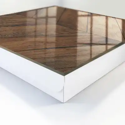 Wall mounted key box Wooden herringbone of elegance