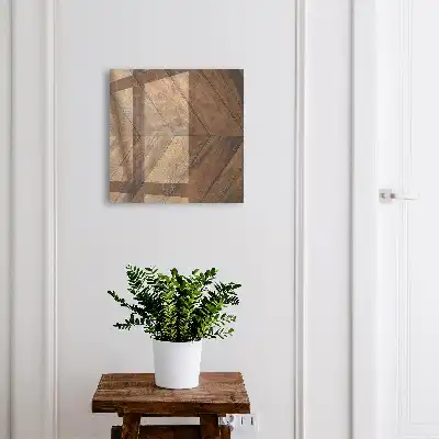 Wall mounted key box Wooden herringbone of elegance
