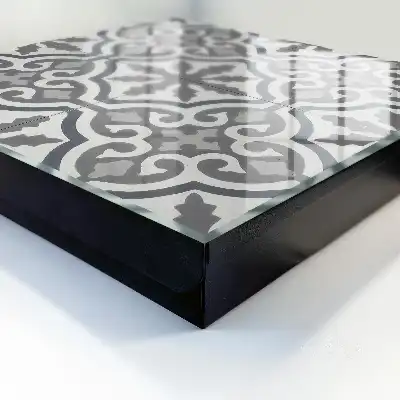 Key box for home Geometric pattern in gray colors