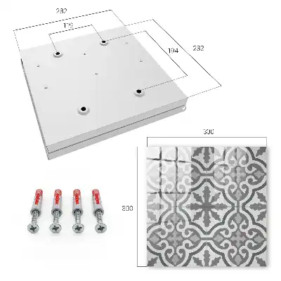 Key box for home Geometric pattern in gray colors