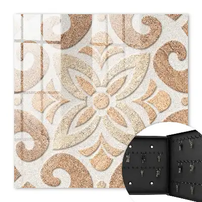 Decorative key box Beige elegance of beige brown