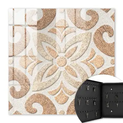 Decorative key box Beige elegance of beige brown