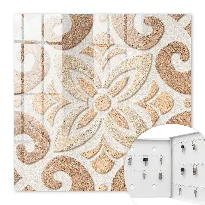 Decorative key box Beige elegance of beige brown