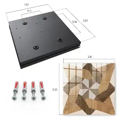 Wall mounted key cabinet Wooden star in warm tones