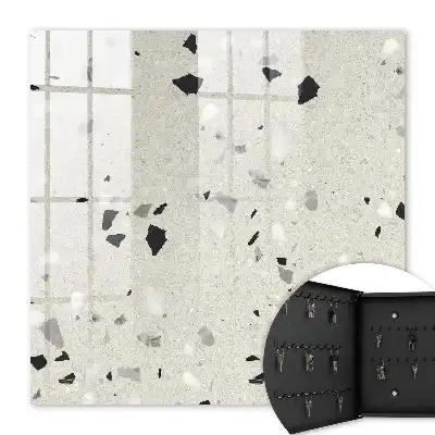 Key cabinet Gray pattern with geometric shapes