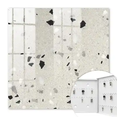 Key cabinet Gray pattern with geometric shapes