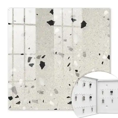 Key cabinet Gray pattern with geometric shapes