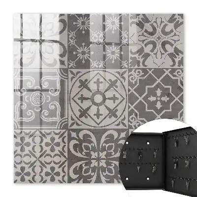 Key box for home Mosaic of grayscale patterns