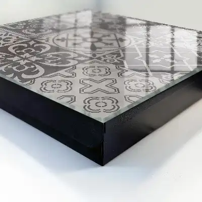 Key box for home Mosaic of grayscale patterns