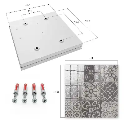 Key box for home Mosaic of grayscale patterns
