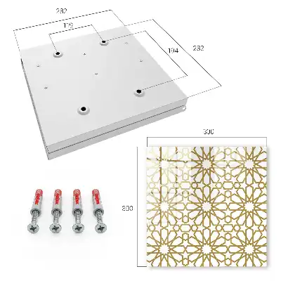 Wall mounted key cabinet Geometric pattern in a harmonious arrangement