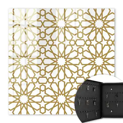 Wall mounted key cabinet Geometric pattern in a harmonious arrangement